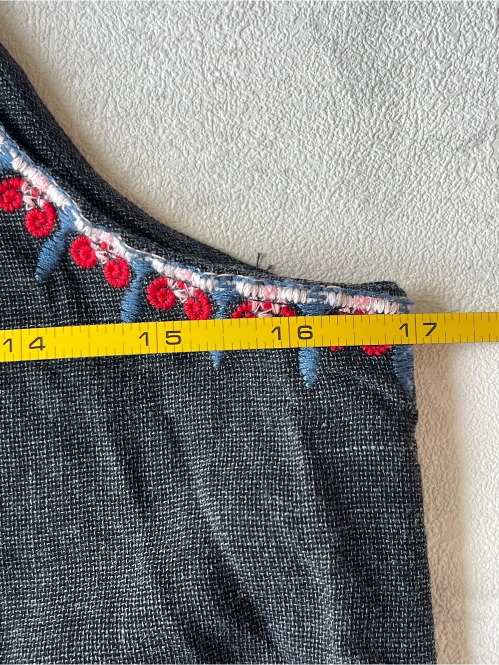 Savanna Jane Gray Embroidered Floral Tank boho/ cottagecore/ resort/ western - Picture 6 of 6